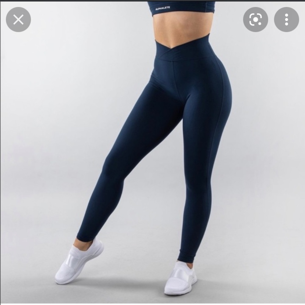 Alphalete Navy Blue Surface Path Leggings